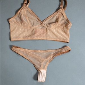 Handmade bralette and panty set